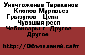 Уничтожение Тараканов Клопов Муравьев Грызунов › Цена ­ 800 - Чувашия респ., Чебоксары г. Другое » Другое   